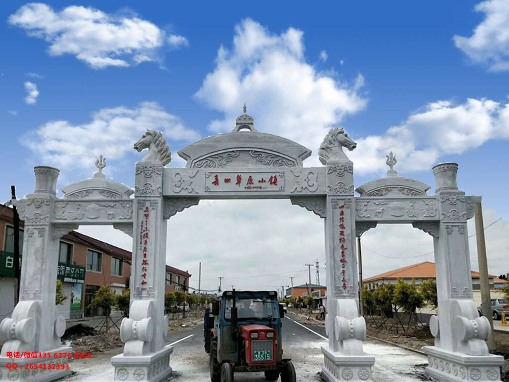 現代風格新農村牌坊圖片效果圖